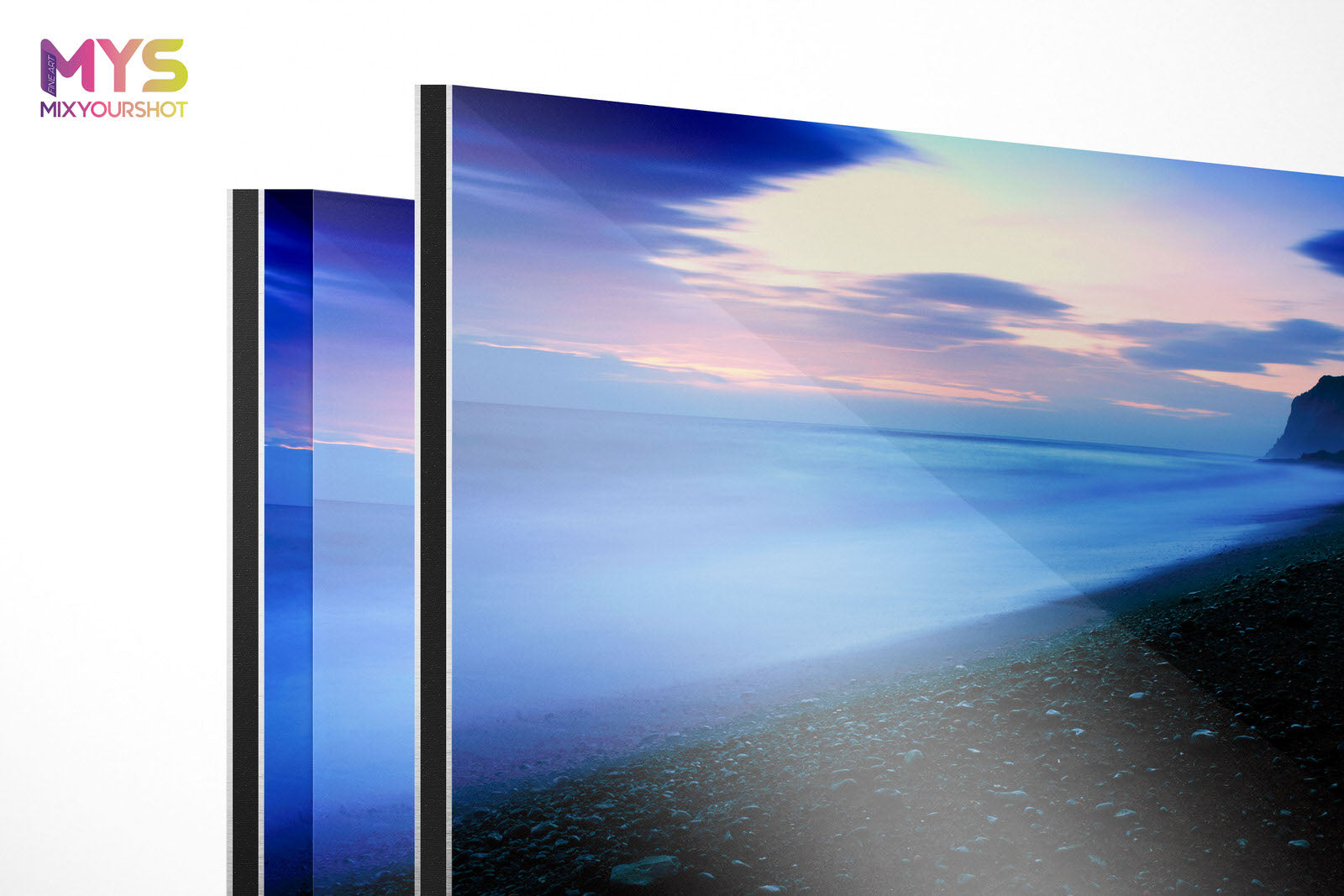 Two finishes side by side